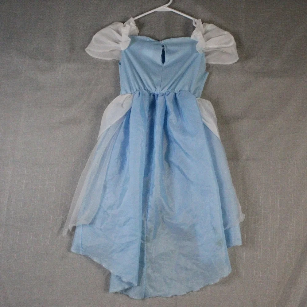 Disney Princess Cinderella Dress Up Costume Size 4-6 Blue Sparkle Cottagecore